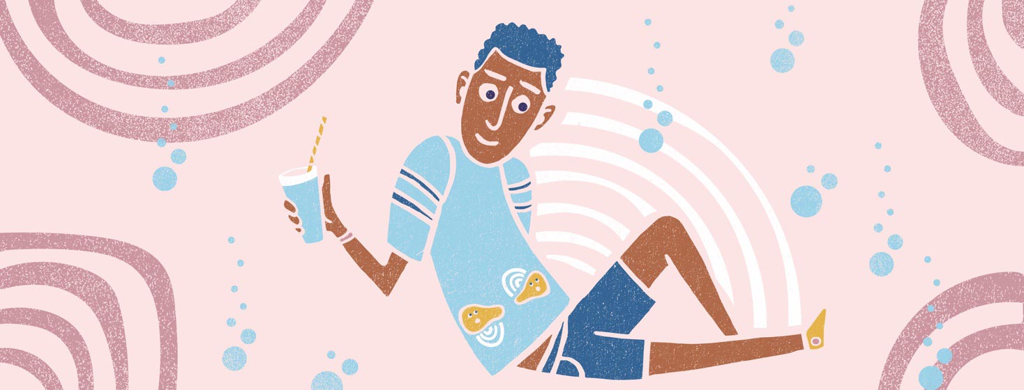 a man listening to his kidneys and holding a glass of water