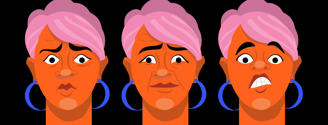 a woman showing paranoia, helplessness and guilt about HIV in her facial expressions