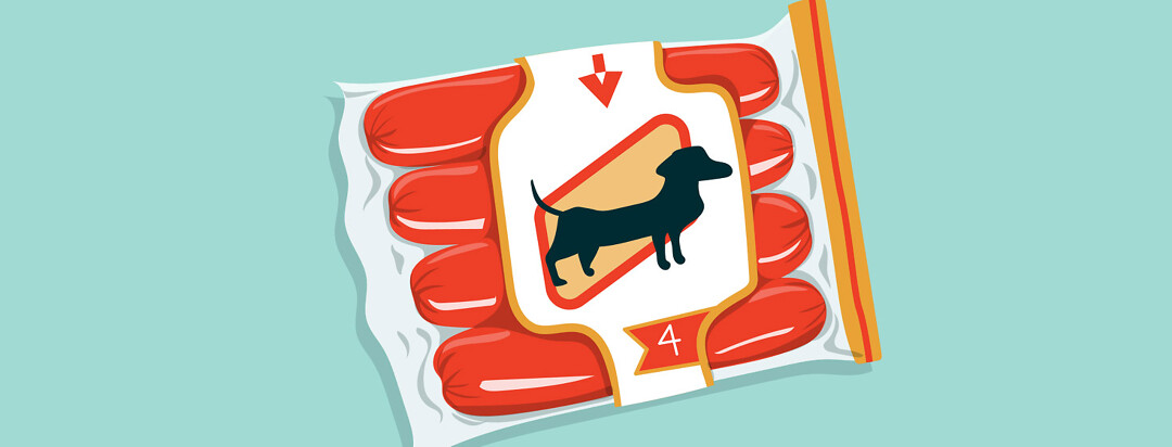 a package of weiners with a dachshund on the label