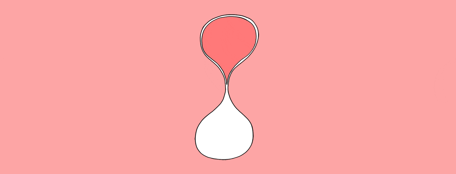 an hourglass with two lovers falling through the sand